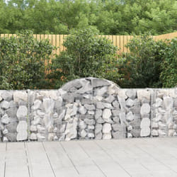 Vidaxl - Cesti Gabbioni ad Arco 3 pz 200x30x80/100 cm Ferro Zincato