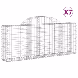 Cesti Gabbioni ad Arco 7 pz 200x30x80/100 cm Ferro Zincatocod mxl 123980 - Vista aggiuntiva 2