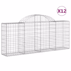 Cesti Gabbioni ad Arco 12 pz 200x30x80/100 cm Ferro Zincatocod mxl 76038 - Vista aggiuntiva 2