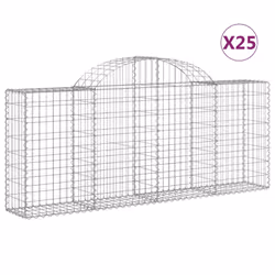 Cesti Gabbioni ad Arco 25 pz 200x30x80/100 cm Ferro Zincatocod mxl 123964 - Vista aggiuntiva 2