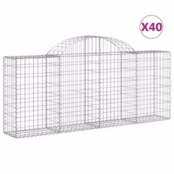 Cesti Gabbioni ad Arco 40 pz 200x30x80/100 cm Ferro Zincatocod mxl 123978 - Vista aggiuntiva 2