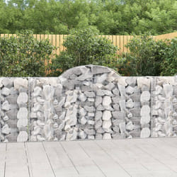 Cesti Gabbioni ad Arco 3 pz 200x30x100/120 cm Ferro Zincatocod mxl 123972