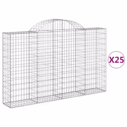 Cesti Gabbioni ad Arco 25 pz 200x30x120/140 cm Ferro Zincatocod mxl 123986 - Vista aggiuntiva 2