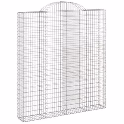 Cesti Gabbioni ad Arco 5 pz 200x30x220/240 cm Ferro Zincatocod mxl 76072 - Vista aggiuntiva 3