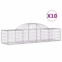 Cesti Gabbioni ad Arco 10 pz 200x50x40/60 cm Ferro Zincatocod mxl 100077 - Vista aggiuntiva 2