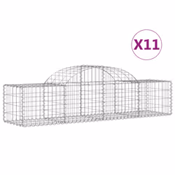 Cesti Gabbioni ad Arco 11 pz 200x50x40/60 cm Ferro Zincatocod mxl 76073 - Vista aggiuntiva 2