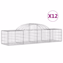 Cesti Gabbioni ad Arco 12 pz 200x50x40/60 cm Ferro Zincatocod mxl 100058 - Vista aggiuntiva 2