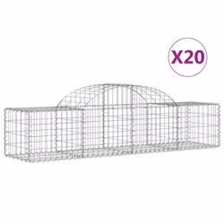 Cesti Gabbioni ad Arco 20 pz 200x50x40/60 cm Ferro Zincatocod mxl 77222 - Vista aggiuntiva 2