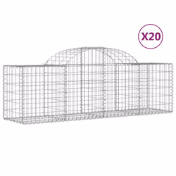 Cesti Gabbioni ad Arco 20 pz 200x50x60/80 cm Ferro Zincatocod mxl 76071 - Vista aggiuntiva 2