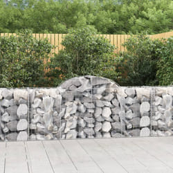 Cesti Gabbioni ad Arco 3 pz 200x50x80/100 cm Ferro Zincatocod mxl 77144