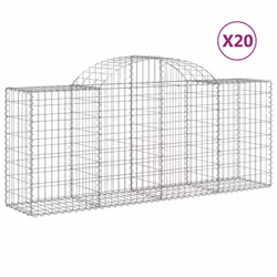 Cesti Gabbioni ad Arco 20 pz 200x50x80/100 cm Ferro Zincatocod mxl 76069 - Vista aggiuntiva 2