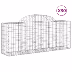 Cesti Gabbioni ad Arco 30 pz 200x50x80/100 cm Ferro Zincatocod mxl 76081 - Vista aggiuntiva 2
