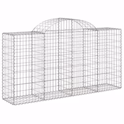 Cesti Gabbioni ad Arco 3 pz 200x50x100/120 cm Ferro Zincatocod mxl 77208 - Vista aggiuntiva 3