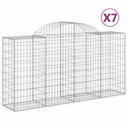 Cesti Gabbioni ad Arco 7 pz 200x50x100/120 cm Ferro Zincatocod mxl 124014 - Vista aggiuntiva 2
