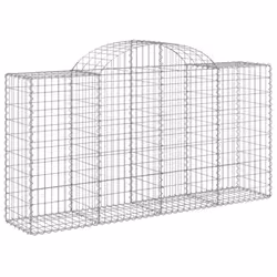 Cesti Gabbioni ad Arco 10 pz 200x50x100/120 cm Ferro Zincatocod mxl 76096 - Vista aggiuntiva 3