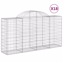 Cesti Gabbioni ad Arco 18 pz 200x50x100/120 cm Ferro Zincatocod mxl 100070 - Vista aggiuntiva 2