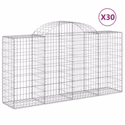 Cesti Gabbioni ad Arco 30 pz 200x50x100/120 cm Ferro Zincatocod mxl 77311 - Vista aggiuntiva 2