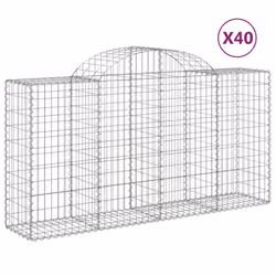 Cesti Gabbioni ad Arco 40 pz 200x50x100/120 cm Ferro Zincatocod mxl 124030 - Vista aggiuntiva 2