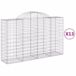 Cesti Gabbioni ad Arco 13 pz 200x50x120/140 cm Ferro Zincatocod mxl 123997 - Vista aggiuntiva 2