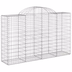 Cesti Gabbioni ad Arco 15 pz 200x50x120/140 cm Ferro Zincatocod mxl 76106 - Vista aggiuntiva 3