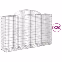 Cesti Gabbioni ad Arco 20 pz 200x50x120/140 cm Ferro Zincatocod mxl 76077 - Vista aggiuntiva 2