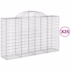 Cesti Gabbioni ad Arco 25 pz 200x50x120/140 cm Ferro Zincatocod mxl 100075 - Vista aggiuntiva 2