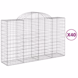 Cesti Gabbioni ad Arco 40 pz 200x50x120/140 cm Ferro Zincatocod mxl 123999 - Vista aggiuntiva 2