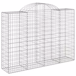 Cesti Gabbioni ad Arco 2 pz 200x50x140/160 cm Ferro Zincatocod mxl 100062 - Vista aggiuntiva 3
