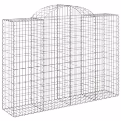 Cesti Gabbioni ad Arco 5 pz 200x50x140/160 cm Ferro Zincatocod mxl 123993 - Vista aggiuntiva 3