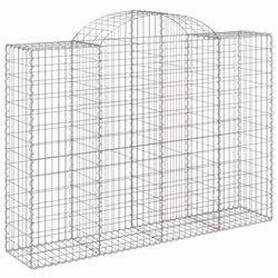 Cesti Gabbioni ad Arco 7 pz 200x50x140/160 cm Ferro Zincatocod mxl 123987 - Vista aggiuntiva 3