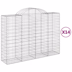 Cesti Gabbioni ad Arco 14 pz 200x50x140/160 cm Ferro Zincatocod mxl 100067 - Vista aggiuntiva 2