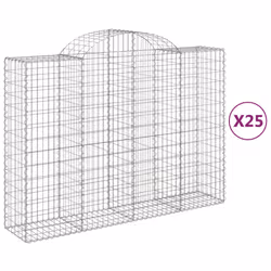 Cesti Gabbioni ad Arco 25 pz 200x50x140/160 cm Ferro Zincatocod mxl 123995 - Vista aggiuntiva 2
