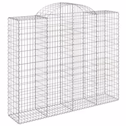 Cesti Gabbioni ad Arco 2 pz 200x50x160/180 cm Ferro Zincatocod mxl 100078 - Vista aggiuntiva 3