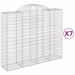Cesti Gabbioni ad Arco 7 pz 200x50x160/180 cm Ferro Zincatocod mxl 100068 - Vista aggiuntiva 2