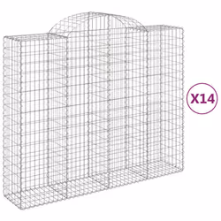 Cesti Gabbioni ad Arco 14 pz 200x50x160/180 cm Ferro Zincatocod mxl 101119 - Vista aggiuntiva 2