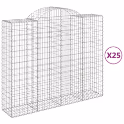 Cesti Gabbioni ad Arco 25 pz 200x50x160/180 cm Ferro Zincatocod mxl 124023 - Vista aggiuntiva 2