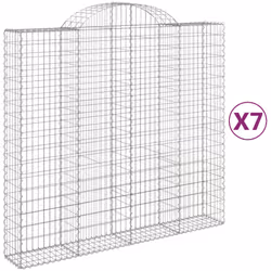 Cesti Gabbioni ad Arco 7 pz 200x50x180/200 cm Ferro Zincatocod mxl 124003 - Vista aggiuntiva 2