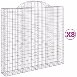 Cesti Gabbioni ad Arco 8 pz 200x50x180/200 cm Ferro Zincatocod mxl 76099 - Vista aggiuntiva 2