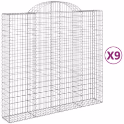 Cesti Gabbioni ad Arco 9 pz 200x50x180/200 cm Ferro Zincatocod mxl 100100 - Vista aggiuntiva 2