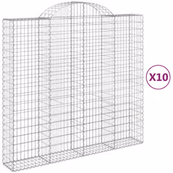 Cesti Gabbioni ad Arco 10 pz 200x50x180/200 cm Ferro Zincatocod mxl 77142 - Vista aggiuntiva 2