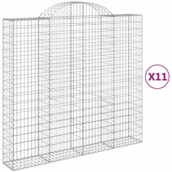 Cesti Gabbioni ad Arco 11 pz 200x50x180/200 cm Ferro Zincatocod mxl 101197 - Vista aggiuntiva 2