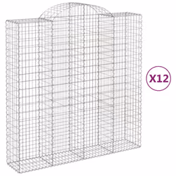Cesti Gabbioni ad Arco 12 pz 200x50x200/220 cm Ferro Zincatocod mxl 124044 - Vista aggiuntiva 2