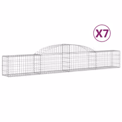 Cesti Gabbioni ad Arco 7 pz 300x30x40/60 cm Ferro Zincatocod mxl 100069 - Vista aggiuntiva 2