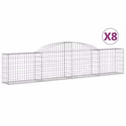 Cesti Gabbioni ad Arco 8 pz 300x30x60/80 cm Ferro Zincatocod mxl 100087 - Vista aggiuntiva 2