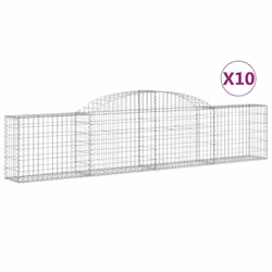 Cesti Gabbioni ad Arco 10 pz 300x30x60/80 cm Ferro Zincatocod mxl 100106 - Vista aggiuntiva 2