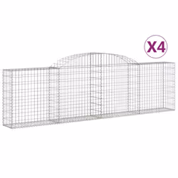 Cesti Gabbioni ad Arco 4 pz 300x30x80/100 cm Ferro Zincatocod mxl 124022 - Vista aggiuntiva 2
