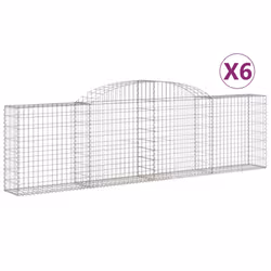Cesti Gabbioni ad Arco 6 pz 300x30x80/100 cm Ferro Zincatocod mxl 124046 - Vista aggiuntiva 2