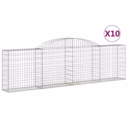 Cesti Gabbioni ad Arco 10 pz 300x30x80/100 cm Ferro Zincatocod mxl 124035 - Vista aggiuntiva 2
