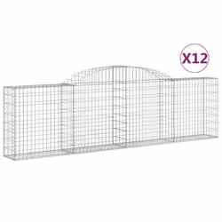 Cesti Gabbioni ad Arco 12 pz 300x30x80/100 cm Ferro Zincatocod mxl 124018 - Vista aggiuntiva 2