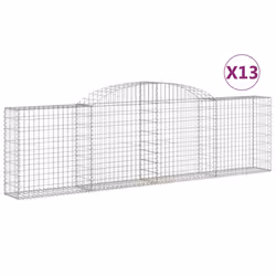 Cesti Gabbioni ad Arco 13 pz 300x30x80/100 cm Ferro Zincatocod mxl 100093 - Vista aggiuntiva 2
